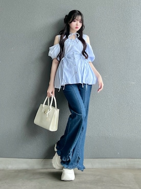 「アイテム（シューズ）」を使った、poyoさん（レディース・161cm）の夏コーディネート