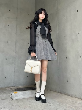 「titty＆Co. PETIT by poyo（ティティーアンドコープティバイポヨ）のアイテム（シャツ/ブラウス）」を使った、poyoさん（レディース・161cm）の秋コーディネート