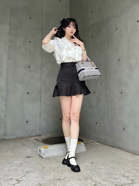 「アイテム（トップス）」を使った、poyoさん（レディース・161cm）の夏コーディネート