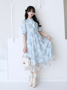 「TITTY&CO.（ティティーアンドコー）のアイテム（ワンピース/ドレス）」を使った、poyoさん（レディース・161cm）の春コーディネート