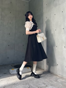 「アイテム（ワンピース/ドレス）」を使った、poyoさん（レディース・161cm）の春コーディネート