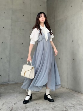 「Heather（ヘザー）のアイテム（ワンピース）」を使った、poyoさん（レディース・161cm）の夏コーディネート