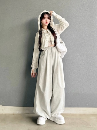 「Lovilyn（ラヴィリン）のエンジェルモチーフボストンバッグ（ショルダーバッグ）」を使った、poyoさん（レディース・161cm）の春コーディネート