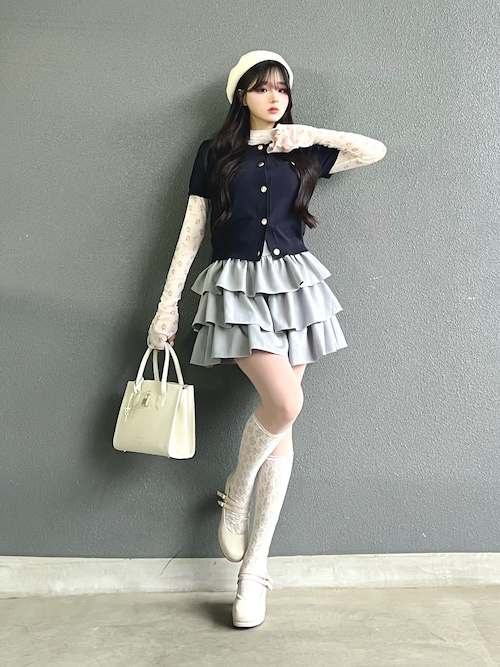 5kg三段フリルミニスカート(パンツ)（スカート）｜Lovilyn