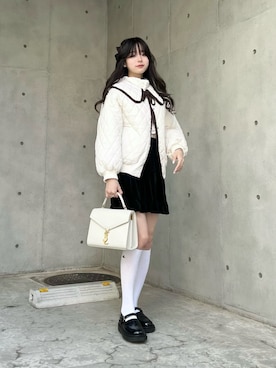 「アイテム（ローファー）」を使った、poyoさん（レディース・161cm）の冬コーディネート