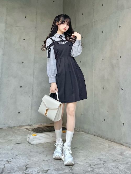 poyo｜DearMyLoveのジャンパースカートを使ったコーディネート - WEAR 