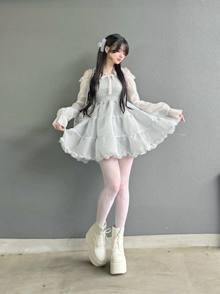 「Lovilyn(ラヴィリン)のアイドルワンピース new ver.(ワンピース)」を使った、poyoさん(レディース・161cm)の秋コーディネート