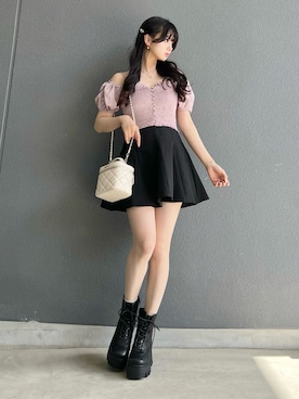 「TITTY&CO.（ティティーアンドコー）のアイテム」を使った、poyoさん（レディース・161cm）の春コーディネート