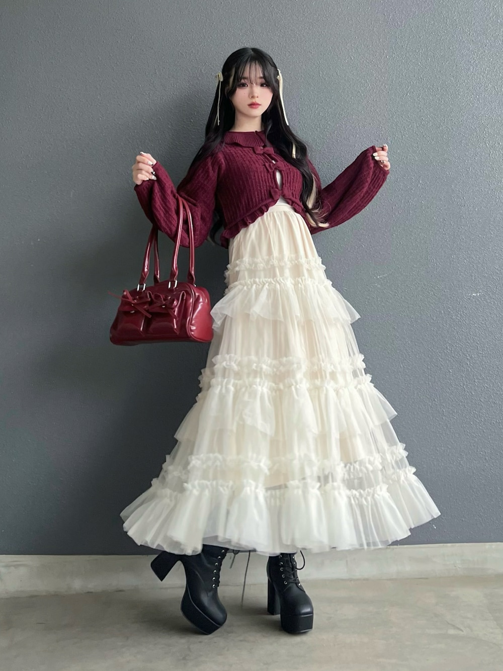 チュールミニスカート Lovilyn ラヴィリン ティアードチュールミニスカート（スカート）｜Lovilyn