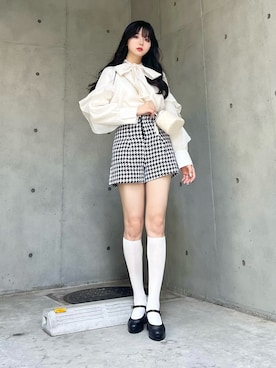 「アイテム（パンツ）」を使った、poyoさん（レディース・161cm）の秋コーディネート