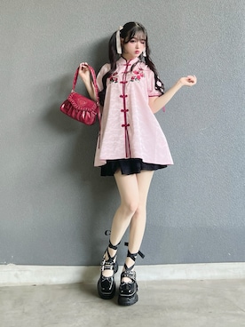 「アイテム（トップス）」を使った、poyoさん（レディース・161cm）の夏コーディネート