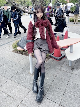 「アイテム（トップス）」を使った、poyoさん（レディース・161cm）の秋コーディネート