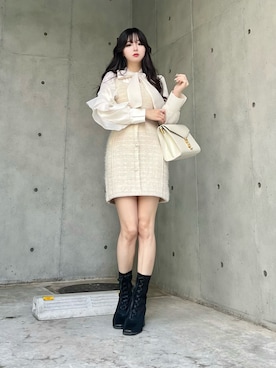 「アイテム（ワンピース/ドレス）」を使った、poyoさん（レディース・161cm）の秋コーディネート