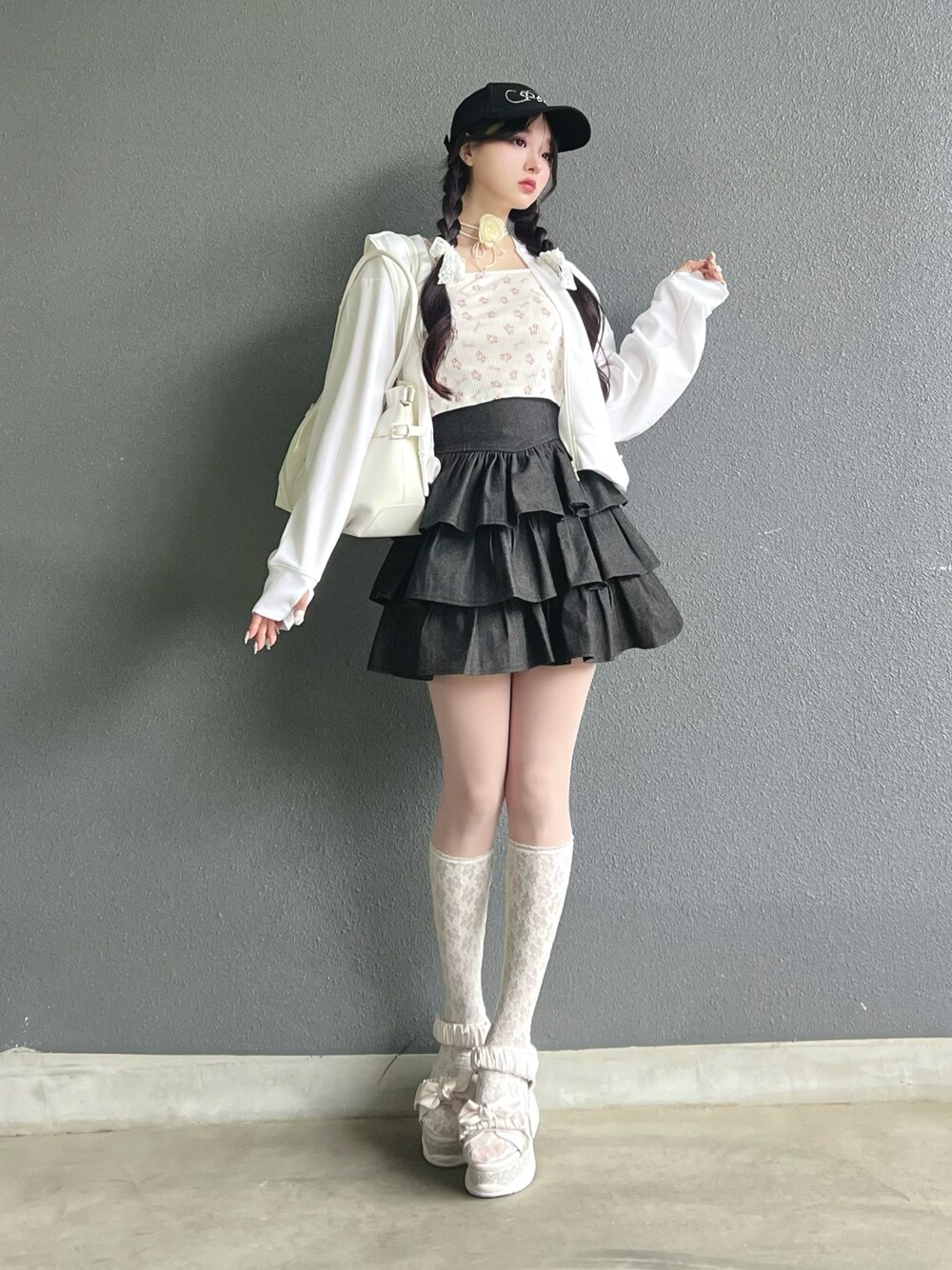 Lovilyn（ラヴィリン）の「-5kg三段フリルミニスカート(パンツ