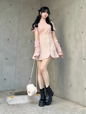 「TITTY&CO.（ティティーアンドコー）のアイテム」を使った、poyoさん（レディース・161cm）の春コーディネート