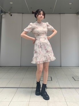 「LHME（エルエイチエムイー）のアイテム」を使った、poyoさん（レディース・161cm）の夏コーディネート