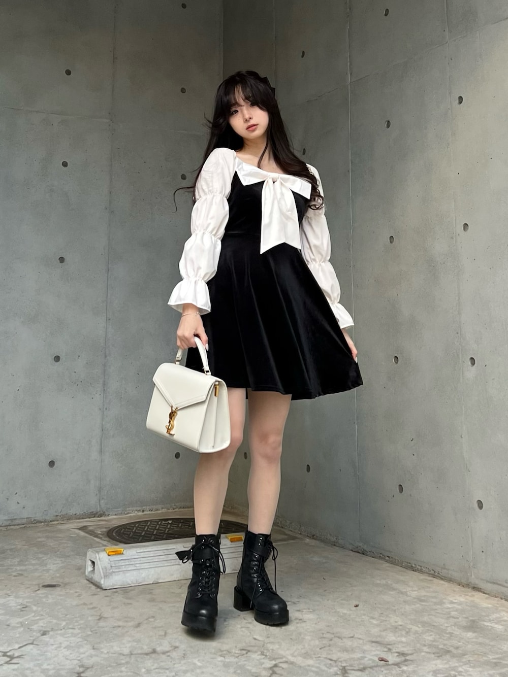 【Ganni】上品♪ヘビーベロアミニドレス girly rose ベロアミニドレス