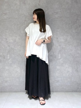 「デート/ロマンティック」｜かほちさん（レディース・149cm）の夏コーディネート