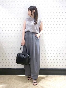 「アイテム（スラックス）」を使った、かほちさん（レディース・149cm・30代）の夏コーディネート