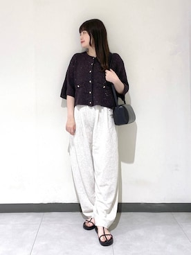 「アイテム（スウェットパンツ）」を使った、かほちさん（レディース・149cm・30代）の夏コーディネート
