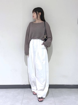 「アイテム（ニット/セーター）」を使った、かほちさん（レディース・149cm・30代）の夏コーディネート