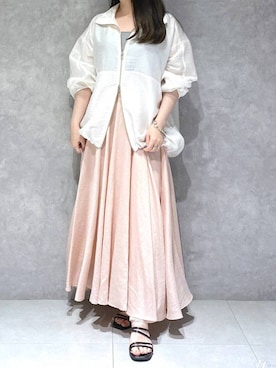 「A part by（アパートバイ）の２WAYラメタンクトップ（タンクトップ）」を使った、かほちさん（レディース・149cm・20代）の夏コーディネート
