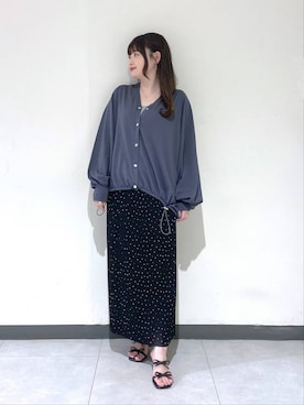 「アイテム（カーディガン/ボレロ）」を使った、かほちさん（レディース・149cm・30代）の夏コーディネート
