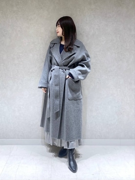 「アイテム（ステンカラーコート）」を使った、かほちさん（レディース・149cm・30代）の秋コーディネート