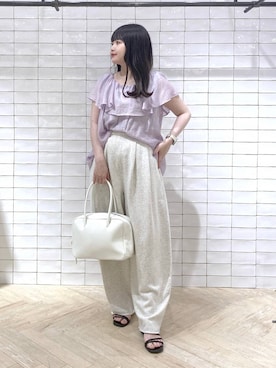 「アイテム（スウェットパンツ）」を使った、かほちさん（レディース・149cm・20代）の夏コーディネート