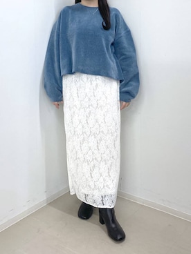 「A part by（アパートバイ）のオブリークトゥショートブーツ（ブーツ、ブラック系）」を使った、かほちさん（レディース・149cm）の秋コーディネート