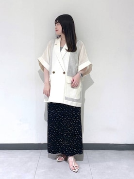 「アイテム（テーラードジャケット）」を使った、かほちさん（レディース・149cm）の夏コーディネート