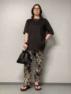 「花柄パンツ」｜KINOさん（レディース・162cm）の夏コーディネート