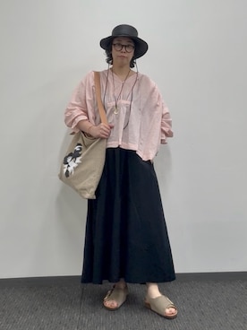 「アイテム（ワンピース）」を使った、KINOさん（レディース・162cm）の夏コーディネート