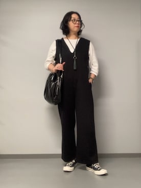 「collex（コレックス）のアイテム（オールインワン・サロペット）」を使った、KINOさん（レディース・162cm）の秋コーディネート