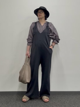 「アイテム（パンツドレス）」を使った、KINOさん（レディース・162cm）の夏コーディネート