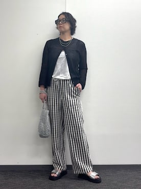 「デイリーカジュアル」｜「アイテム（アクセサリー）」を使った、KINOさん（レディース・162cm）の夏コーディネート