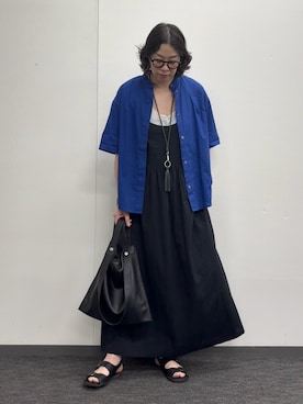 「アイテム（ネックレス、グリーン系）」を使った、KINOさん（レディース・162cm）の夏コーディネート