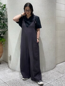 「collex（コレックス）のアイテム（オールインワン・サロペット）」を使った、KINOさん（レディース・162cm）の夏コーディネート