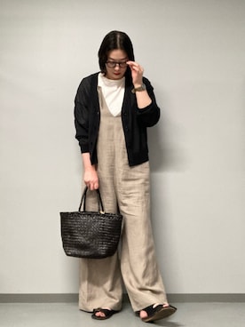 「collex（コレックス）のアイテム（オールインワン・サロペット）」を使った、KINOさん（レディース・162cm）の春コーディネート