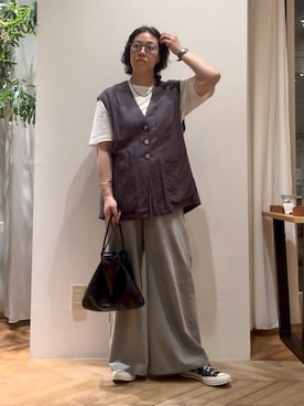 「アイテム（ジャケット/アウター）」を使った、KINOさん（レディース・162cm）の夏コーディネート