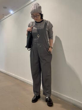 「アイテム（オールインワン・サロペット）」を使った、KINOさん（レディース・162cm）の秋コーディネート