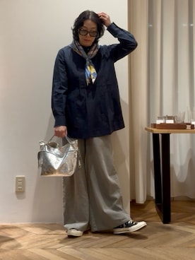 「アイテム（ストール/ショール）」を使った、KINOさん（レディース・162cm）の夏コーディネート