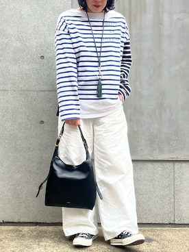 「DRAGON（ドラゴン）のアイテム」を使った、KINOさん（レディース・162cm）の春コーディネート