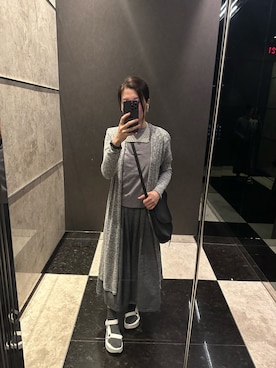 「H&M（エイチ・アンド・エム）のアイテム（その他アウター）」を使った、Audrey Linさん（レディース・161cm）の春コーディネート