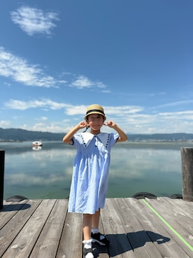 「アイテム（シャツワンピース）」を使った、コトコトさん（キッズ・110cm）の夏コーディネート