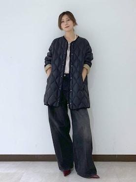「アイテム（ダウンジャケット/コート）」を使った、ERIKA (BABYLONE)さん（レディース・166cm）の秋コーディネート