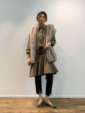 「BABYLONE（バビロン）のストレッチクロップドパンツ（その他パンツ、ブラック系）」を使った、ERIKA (BABYLONE)さん（レディース・166cm）の夏コーディネート