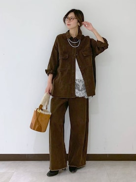 「アイテム（キャミソール）」を使った、ERIKA (BABYLONE)さん（レディース・166cm・30代）の秋コーディネート