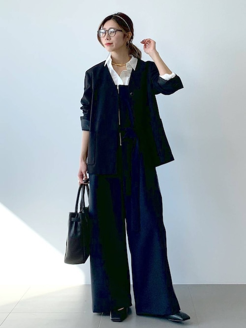 本日限定お値下げ【新品】BABYLON ノーカラージャケット BABYLONE ジャケット ノーカラージャケット レディース