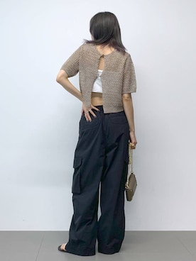 「アイテム（カーゴパンツ）」を使った、ERIKA (BABYLONE)さん（レディース・166cm・30代）の夏コーディネート